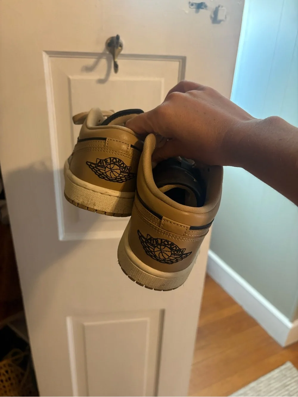 Jordan Low-Top Sneakers in Black and Tan
